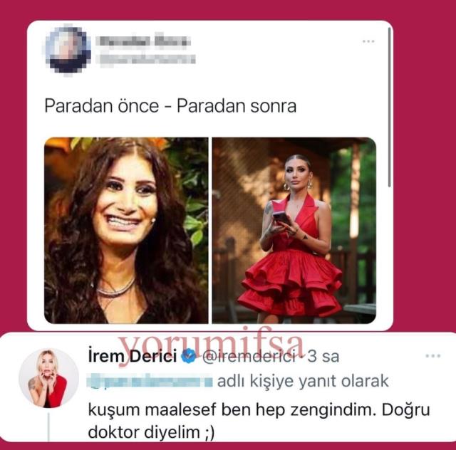 irem derici kendisi ile dalga gecen takipcisine verdigi yanit ile olay oldu